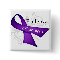 Epilepsy Awareness Ribbon Pins