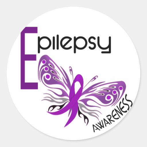 Epilepsy BUTTERFLY 3 Round Sticker