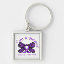 Epilepsy Butterfly I Am A Survivor Keychains