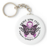 Epilepsy Butterfly Tribal Key Chain