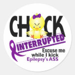 Epilepsy Chick Interrupted 2 Stickers