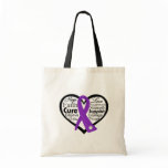 Epilepsy Heart Ribbon Collage bags