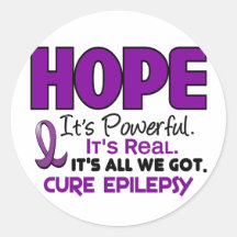 Epilepsy HOPE 1 Round Sticker