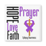 Epilepsy Hope Love Faith Prayer Cross Magnet