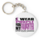 Epilepsy Purple for Daughter Key Chain