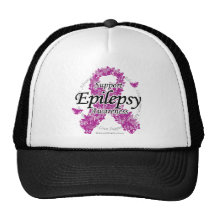 Epilepsy Ribbon of Butterflies Hat