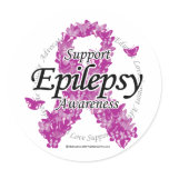 Epilepsy Ribbon of Butterflies Sticker