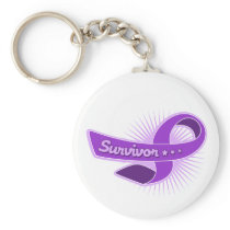 Epilepsy Survivor Ribbon Key Chain