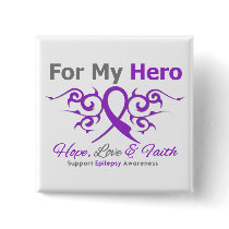 Epilepsy Tribal Ribbon Hero Buttons