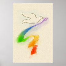Épouser a plongé avec le ruban d'arc-en-ciel posters