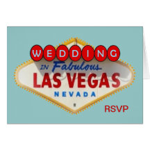 Épouser dans la carte de Las Vegas RSVP