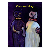 ÉPOUSER DE CHATS CARTE POSTALE