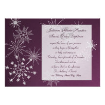 Épouser de gemmes de flocon de neige invitation personnalisable