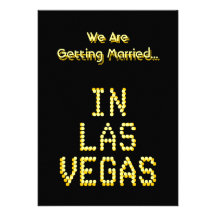 Épouser de Las Vegas. Jaune noir et d'or. Coutume Invitation Personnalisable