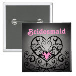 Épouser de remous et de coeurs de romance gothique badges