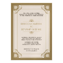 Épouser géométrique d'art déco de taupe d'âge de j bristols personnalisés