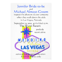 Épouser moderne de Las Vegas Invitations Personnalisées