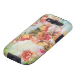 Épouser sec vintage de roses coque galaxy SIII