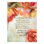 Épouser sec vintage de roses invitations