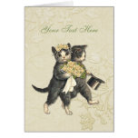 Épouser snob de chats carte de vœux