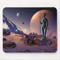 Epsilon hunter - alien female mousepad mousepads