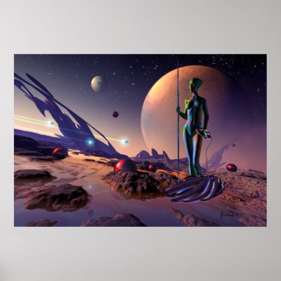 Epsilon hunter - sci-fi print by eonworks