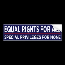 Equal Rights For All bumper stickers
