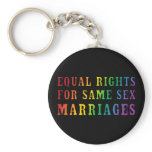 Equal Rights for Same Sex Marriages Key Chains