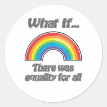 Equality for all round stickers