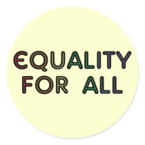 Equality Round Sticker