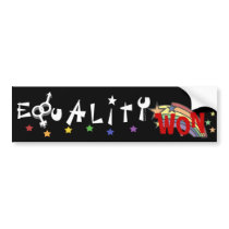 Equality Won Bumper Sticker drk