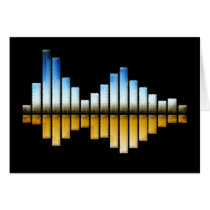 Equalizer - Blue/Gold Greeting Card