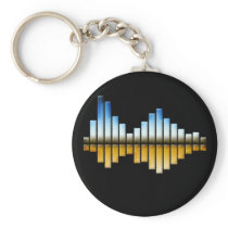 Equalizer - Blue/Gold Keychains