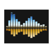 Equalizer - Blue/Gold Post Cards