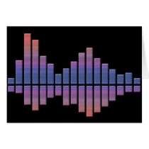 Equalizer - Blue/Purple Greeting Card