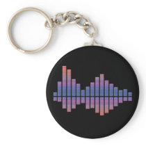 Equalizer - Blue/Purple Keychain