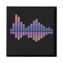 Equalizer - Blue/Purple Refrigerator Magnet