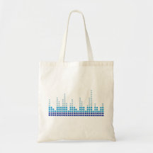 Equalizer music tote bags