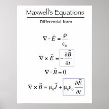 Équations de Maxwell - forme différentielle Posters