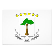 Equatorial Guinea Coat of Arms Personalized Invite