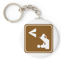 Equestrian Campground Highway Sign Keychain