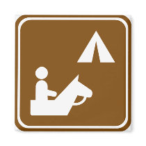 Equestrian Campground Highway Sign Refrigerator Magnet