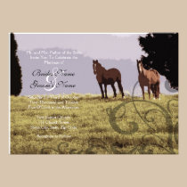 Equestrian Country Wedding Invitation invitations