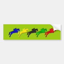 Equestrian dressage and show jumping horse bumper sticker