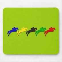 Equestrian dressage and show jumping horse mousepads