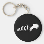 Equestrian Evolution from Man to Horseback Keychain