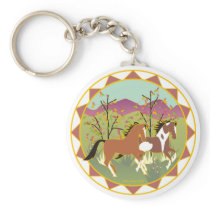 Equestrian Frolic Key Chain