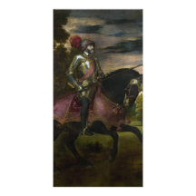 Equestrian Portrait of Charles V by Titian Personalized Photo Card