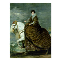 Equestrian portrait of Elisabeth de France postcards