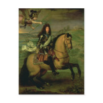 Equestrian Portrait of Louis XIV Post Card